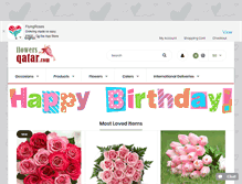 Tablet Screenshot of flowersqatar.com